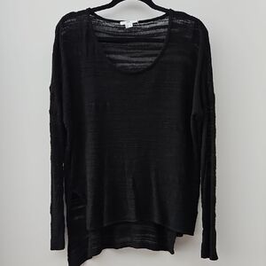 Helmut Lang Black Mesh Knit Sweater